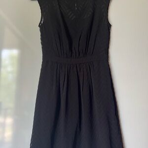 J. Crew Black Textured Midi Dress